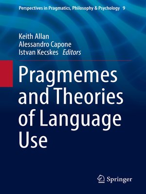 cover image of Pragmemes and Theories of Language Use